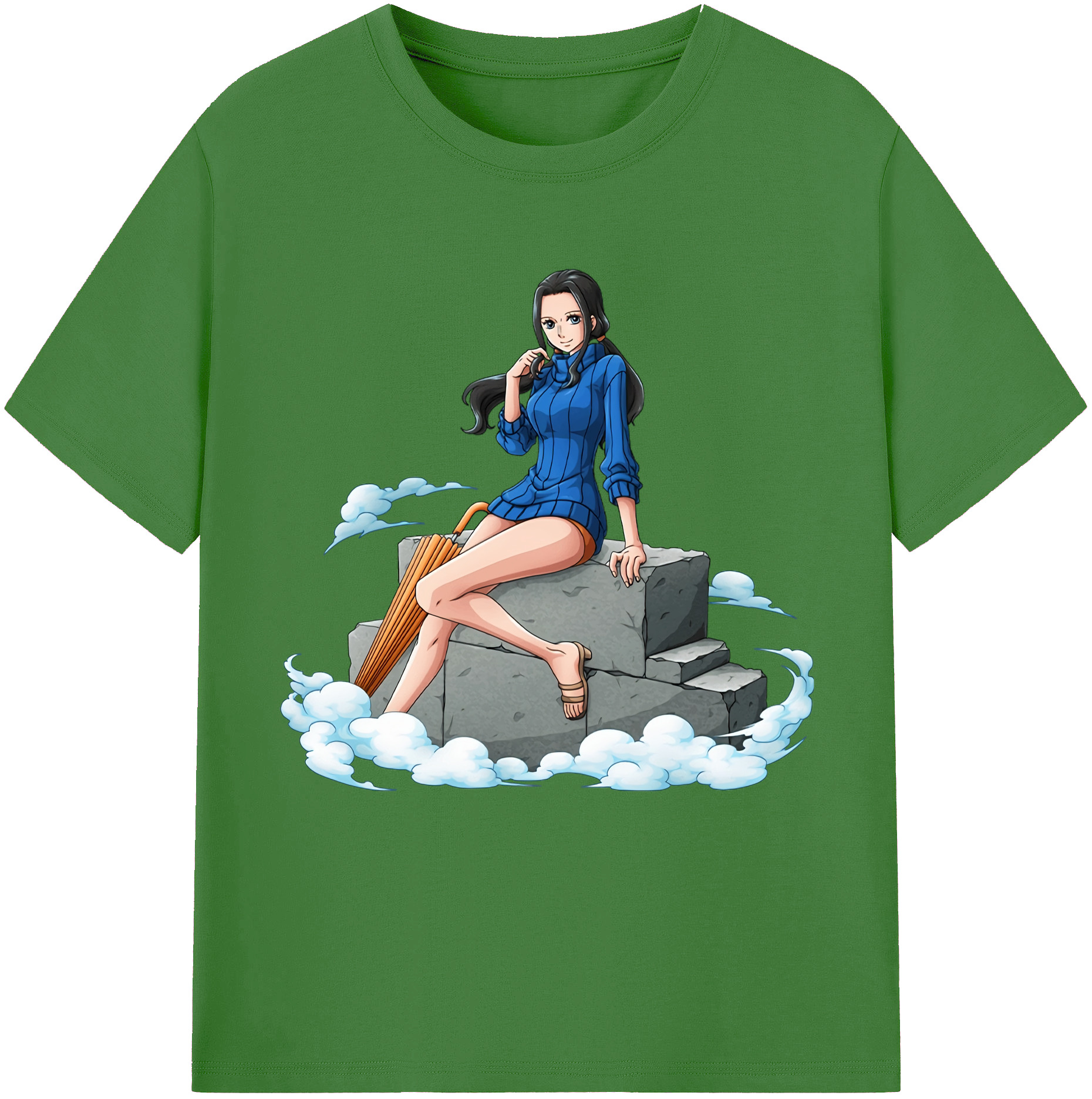 ワンピース ニコ・ロビン ONE PIECE Nico Robin レディースカジュアルプリントTシャツ（綿100％）